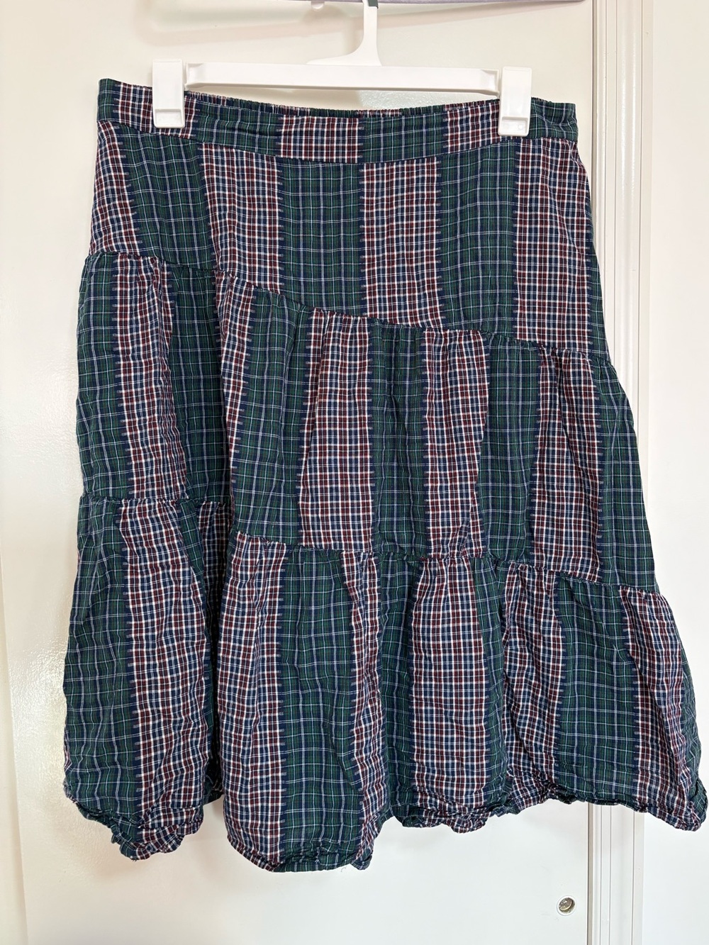 Cider- Plaid Midi Skirt - 2X